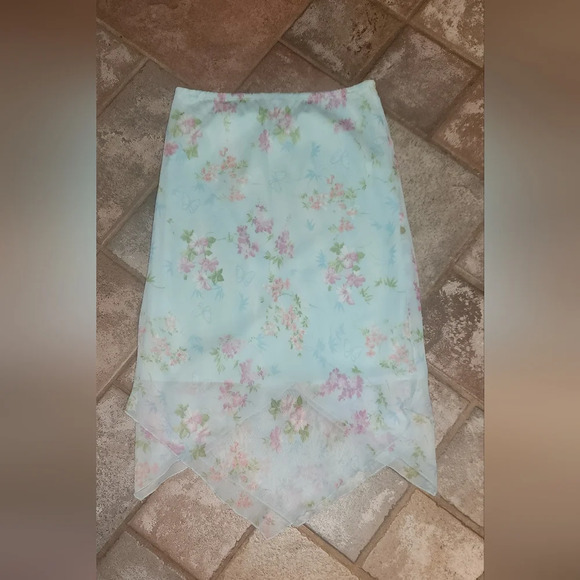 My Michelle Dresses & Skirts - My Michelle Floral Sheer Skirt with Slip